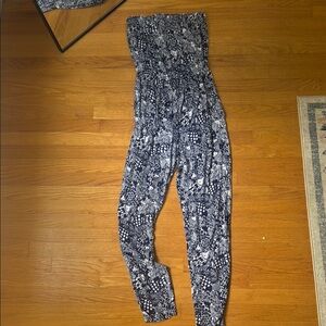 Lilly Pulitzer Blue and White Patterned Jumpsuit